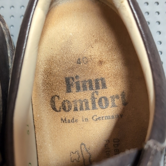 Finn Comfort Brown Leather Lace Sneakers - Picture 2 of 8